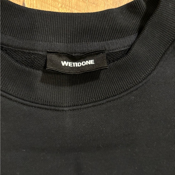 WE11DONE WE11DONE - REFLECTIVE LOGO PULLOVER IN BLACK - Picture 4 of 6